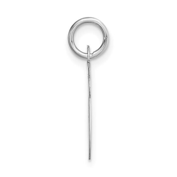 14k White Gold, Madison Collection, Medium Script Initial V Pendant - Picture 2 of 5